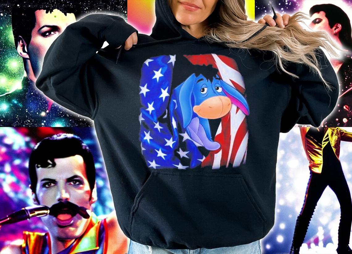 Eeyore Flag American 4th Of July Colorful Disney Graphic Cartoon T-Shirt t-shirt hoodie