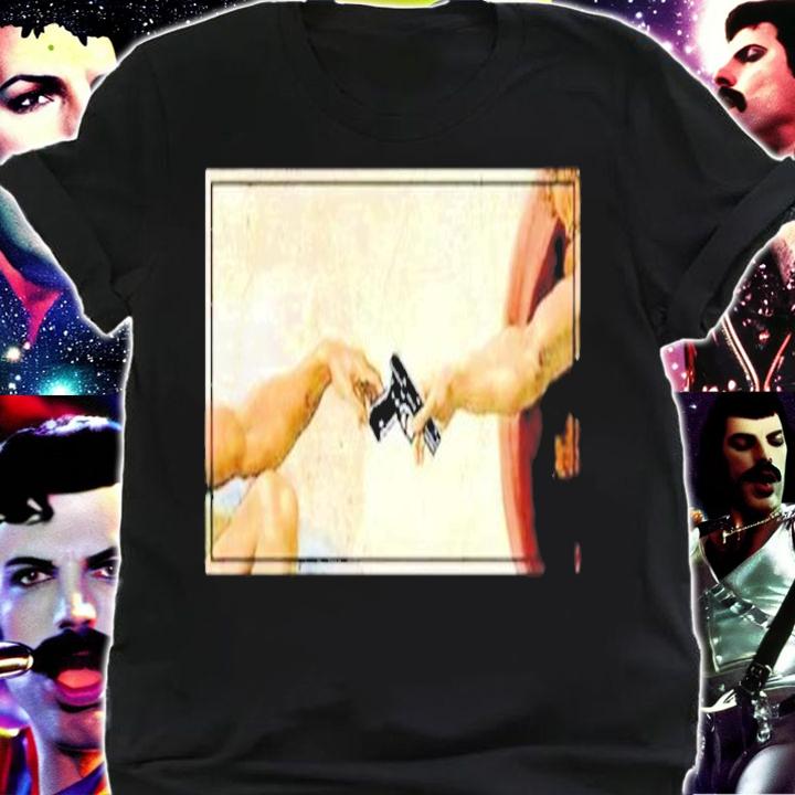 God Giving Adam A Glock Shirt t-shirt