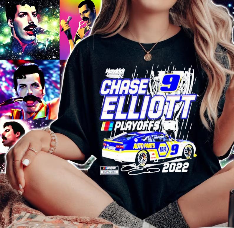 Hendrick Motorsports Chase Elliott Playoffs Signature 2022 T-Shirt t-shirt