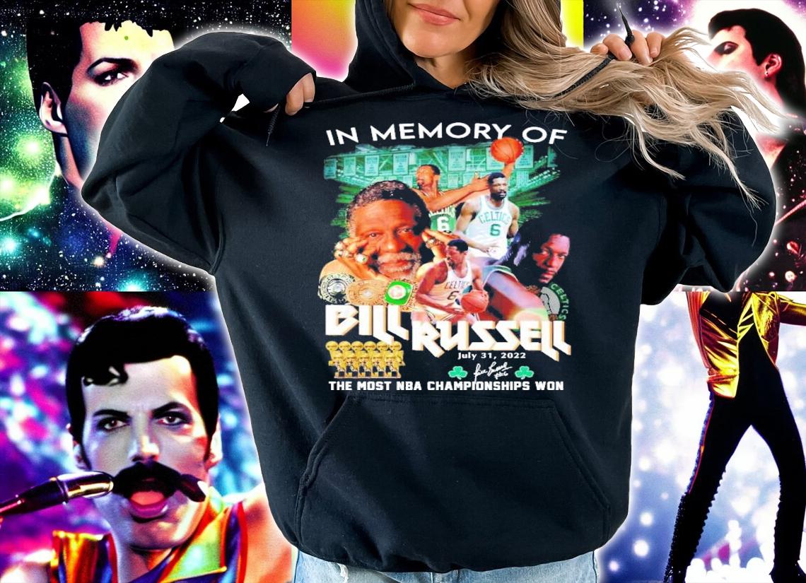 In Memory Of Bill Russell 1934-2022 The Most NBA Championships Won T-Shirt t-shirt