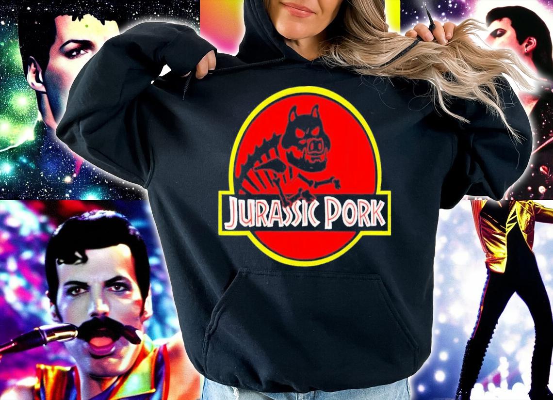 Jurassic Pork Dinosaur Pig Humorous Pork Funny Shirt t-shirt hoodie