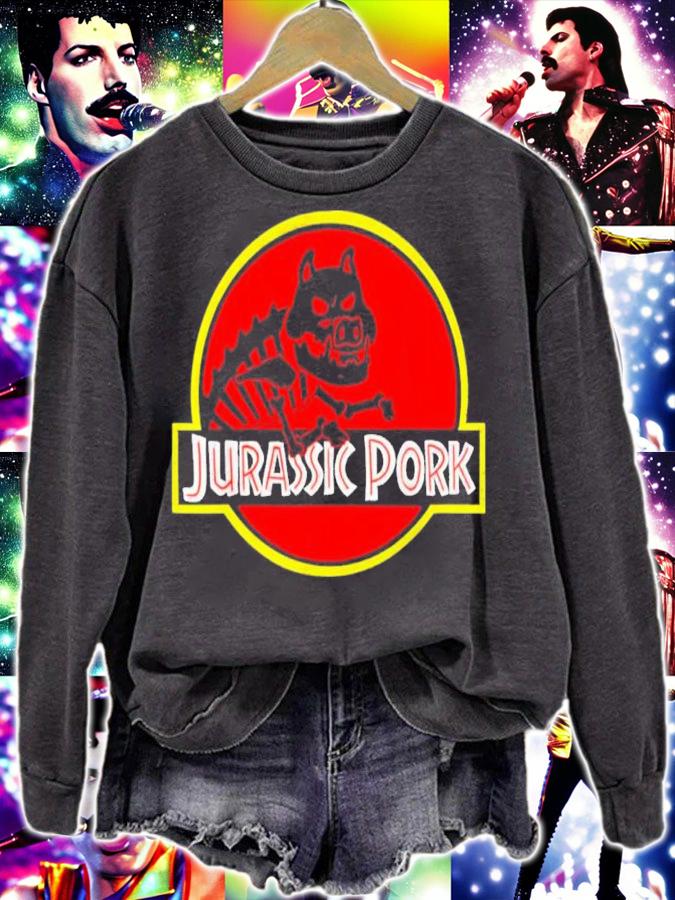Jurassic Pork Dinosaur Pig Humorous Pork Funny Shirt t-shirt sweatshirt