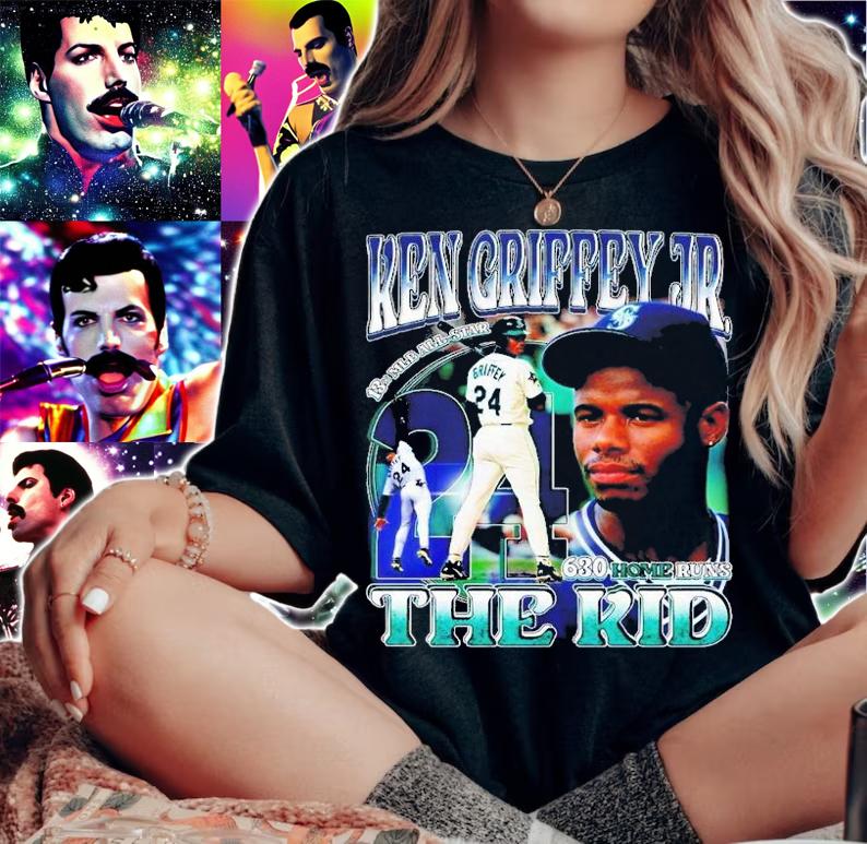 Legend Ken Griffey Jr Baseball 90s Bootleg Style T-Shirt t-shirt woman shirt