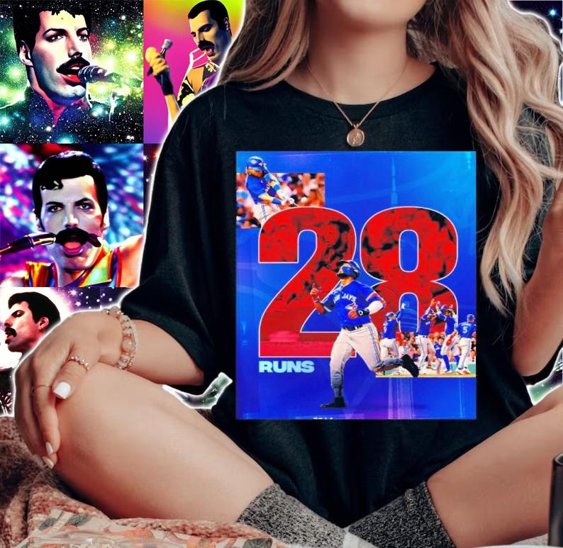 MLB Toronto Blue Jays 28 Runs Shirt t-shirt woman shirt