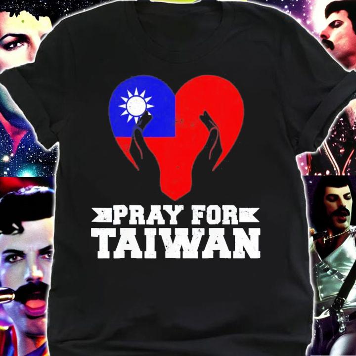 Pray For Taiwan Supporter Taiwanese Flag Heart T-Shirt t-shirt shirt
