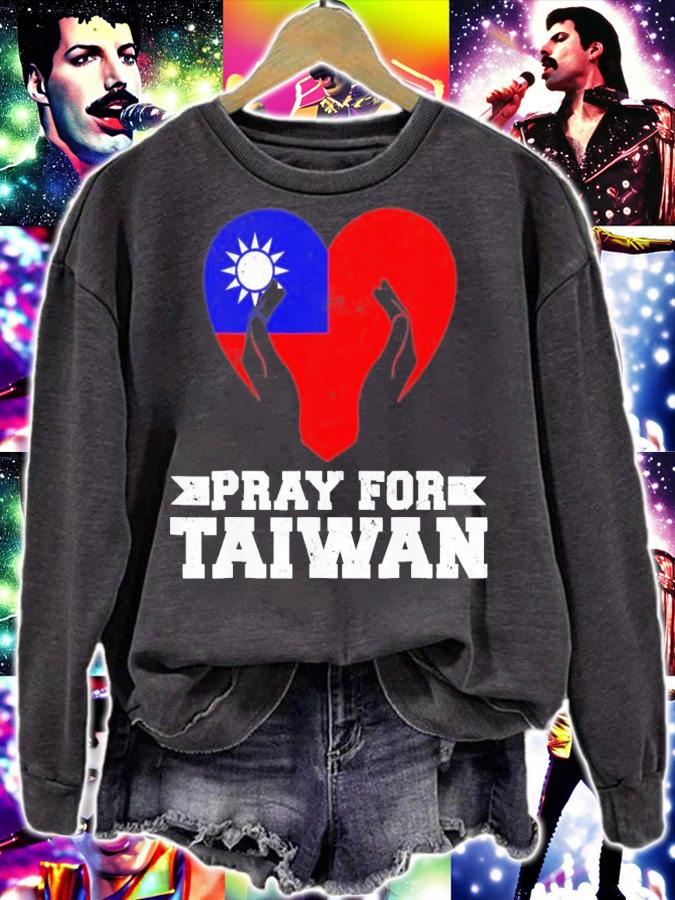 Pray For Taiwan Supporter Taiwanese Flag Heart T-Shirt t-shirt sweatshirt