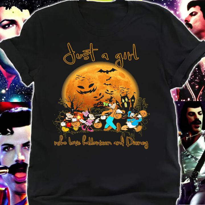 Just A Girl Who Love Halloween And Disney Characters t-shirt