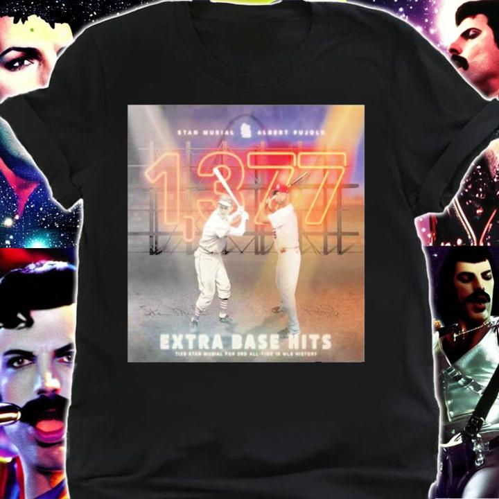 Stan Musial And Albert Pujols 1,377 Extra Base Hits Shirt t-shirt