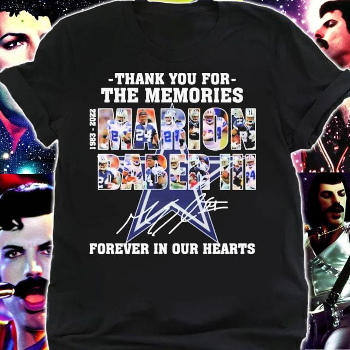 Thank You For The Memories Marion Barber III 1983-2022 Signatures Forever In Our Hearts T-Shirt t-shirt shirt