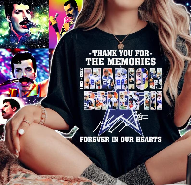 Thank You For The Memories Marion Barber III 1983-2022 Signatures Forever In Our Hearts T-Shirt t-shirt woman shirt
