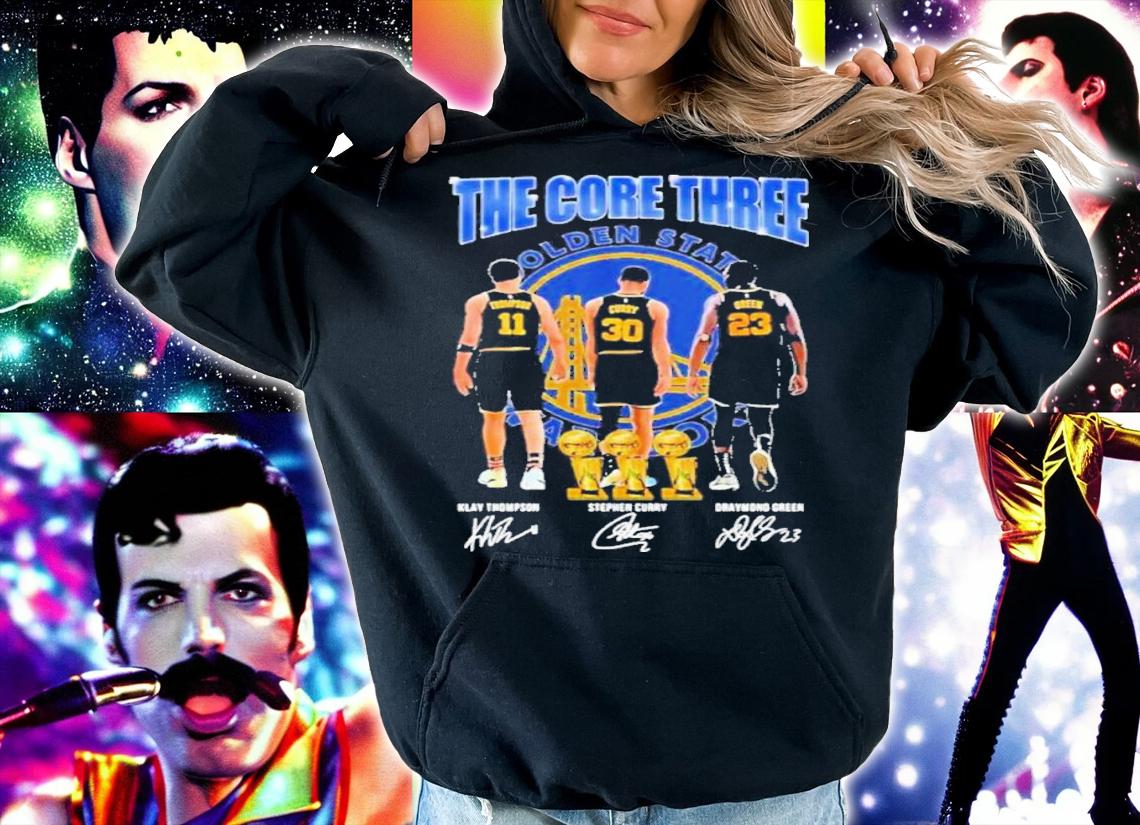 The Core Three Klay Thompson Stephen Curry And Draymond Green 2022 Nba Finals Champions Signatures Shirt t-shirt