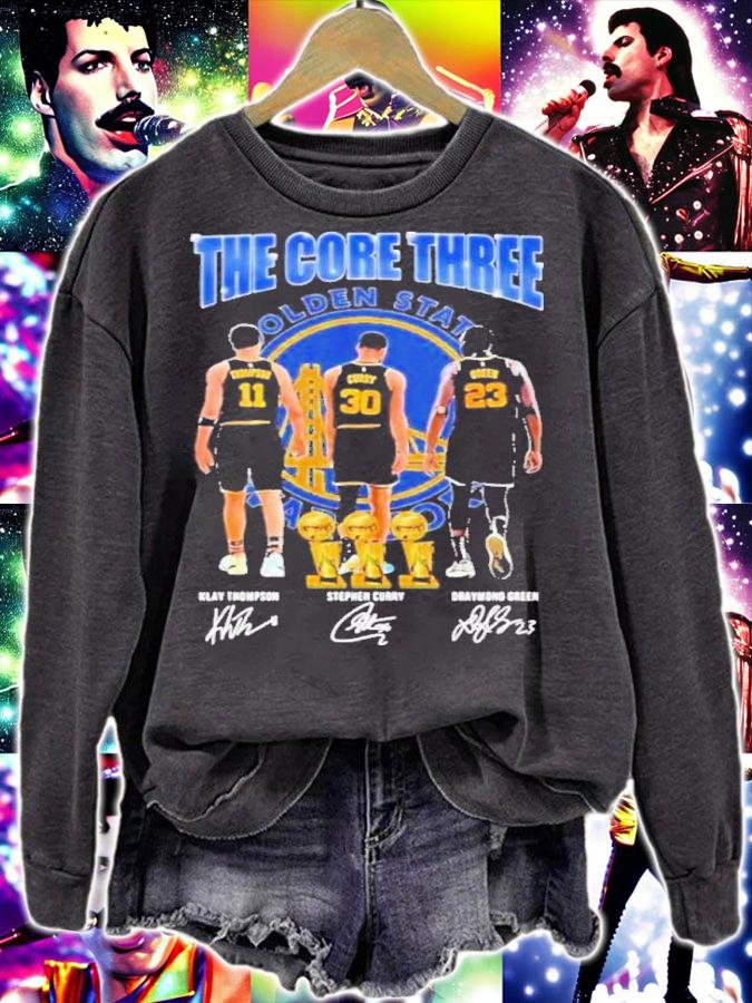 The Core Three Klay Thompson Stephen Curry And Draymond Green 2022 Nba Finals Champions Signatures Shirt t-shirt