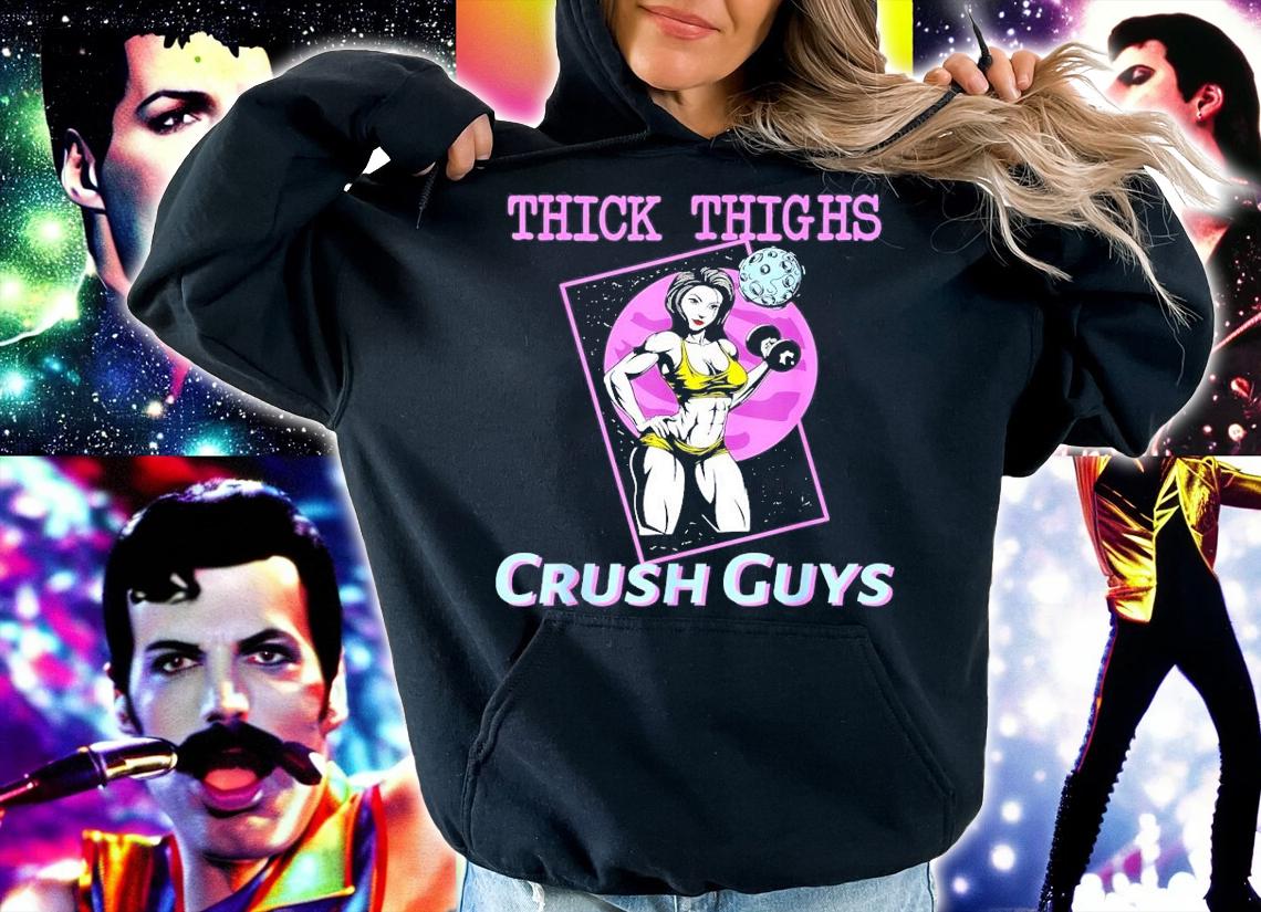 Thick Thighs Crush Guys Weightlifting Bodybuilding Gym T-Shirt t-shirt