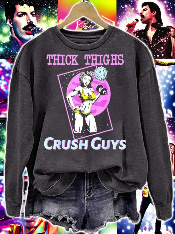 Thick Thighs Crush Guys Weightlifting Bodybuilding Gym T-Shirt t-shirt