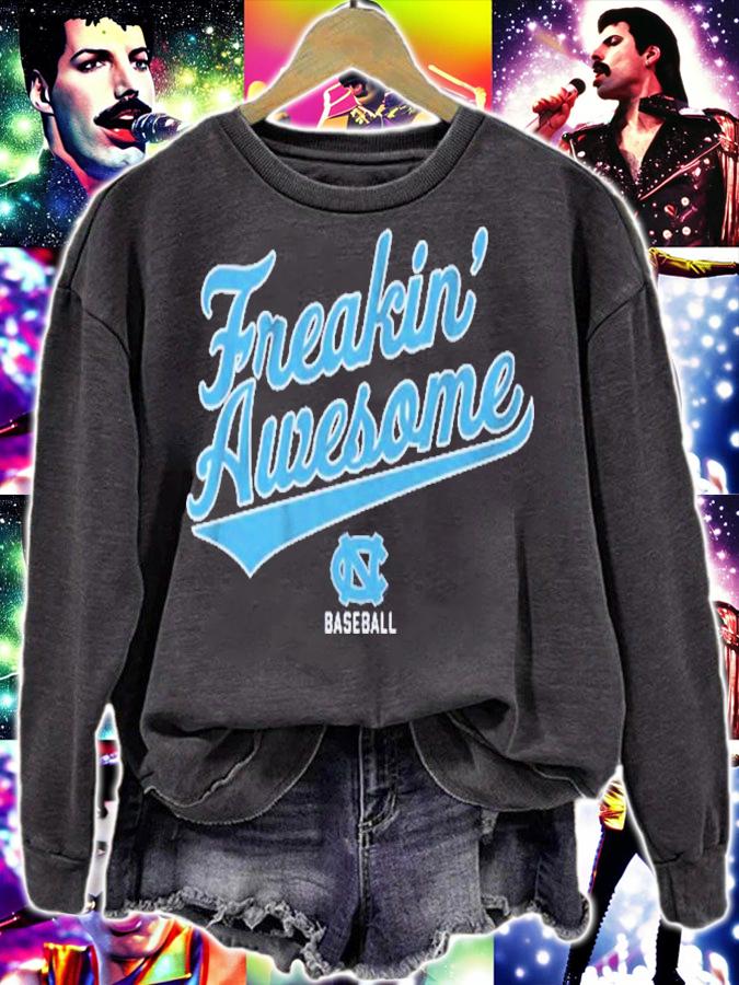 UNC North Carolina Baseball Freakin' Awesome T-Shirt t-shirt sweatshirt