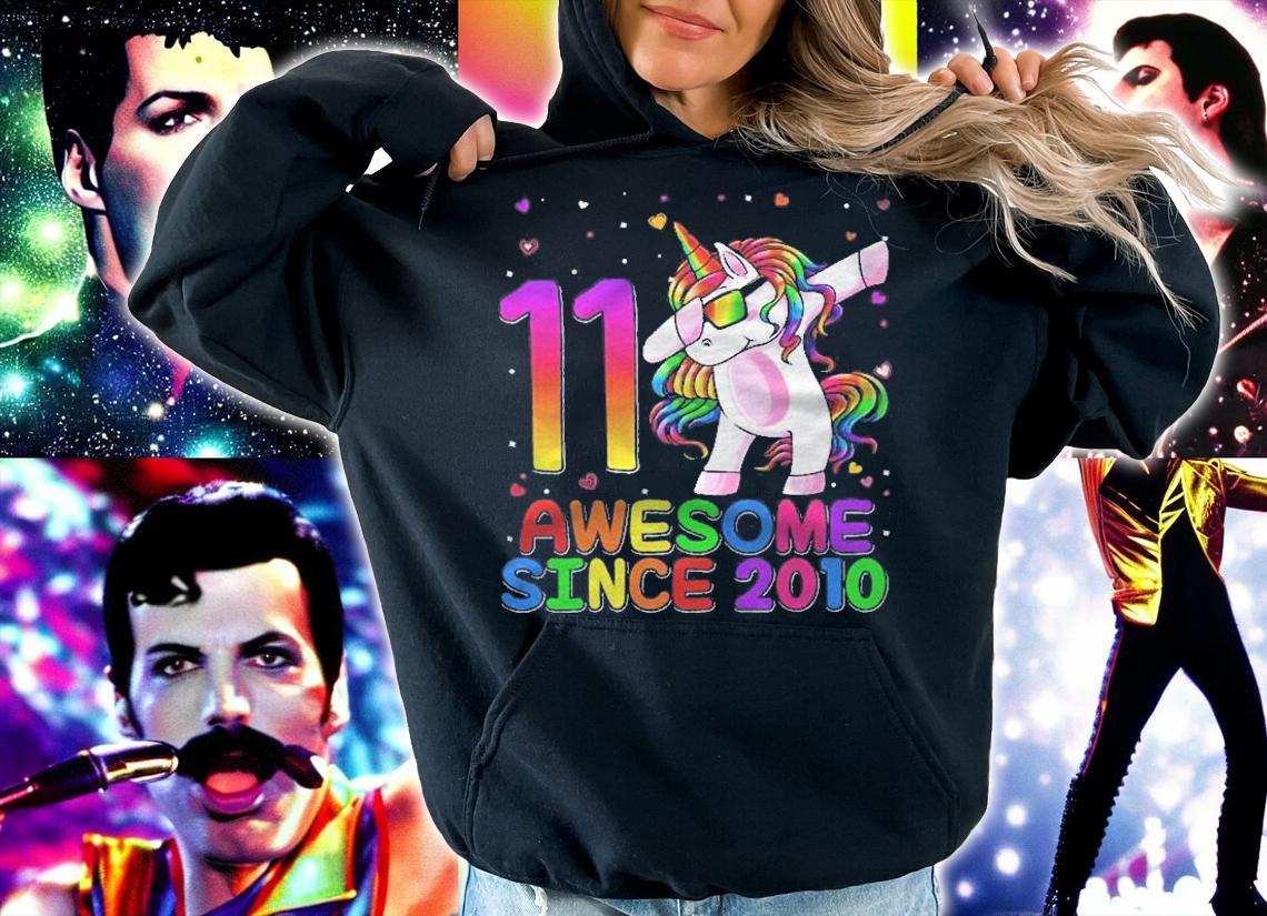11 Years Old Unicorn Dabbing 11Th Birthday Girl Unicorn Shirt t-shirt