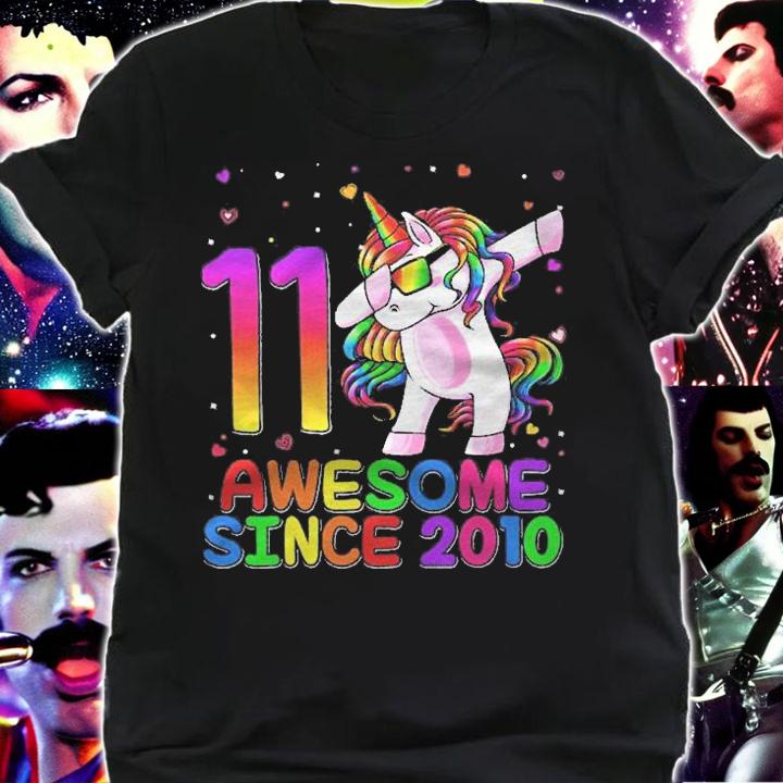 11 Years Old Unicorn Dabbing 11Th Birthday Girl Unicorn Shirt t-shirt