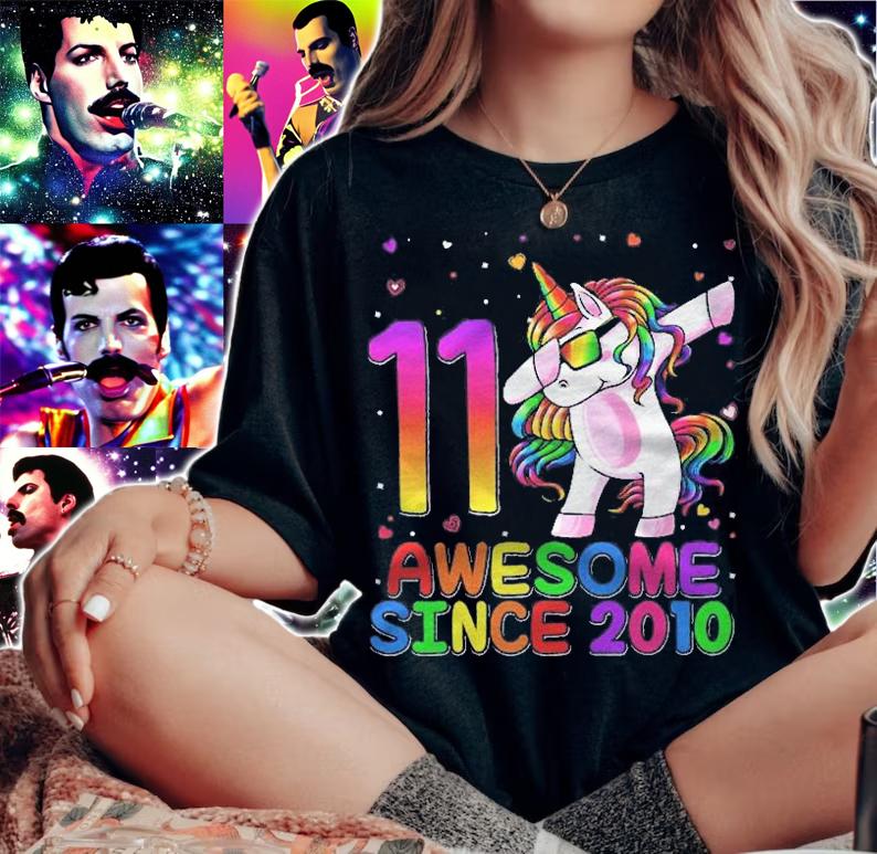 11 Years Old Unicorn Dabbing 11Th Birthday Girl Unicorn Shirt t-shirt