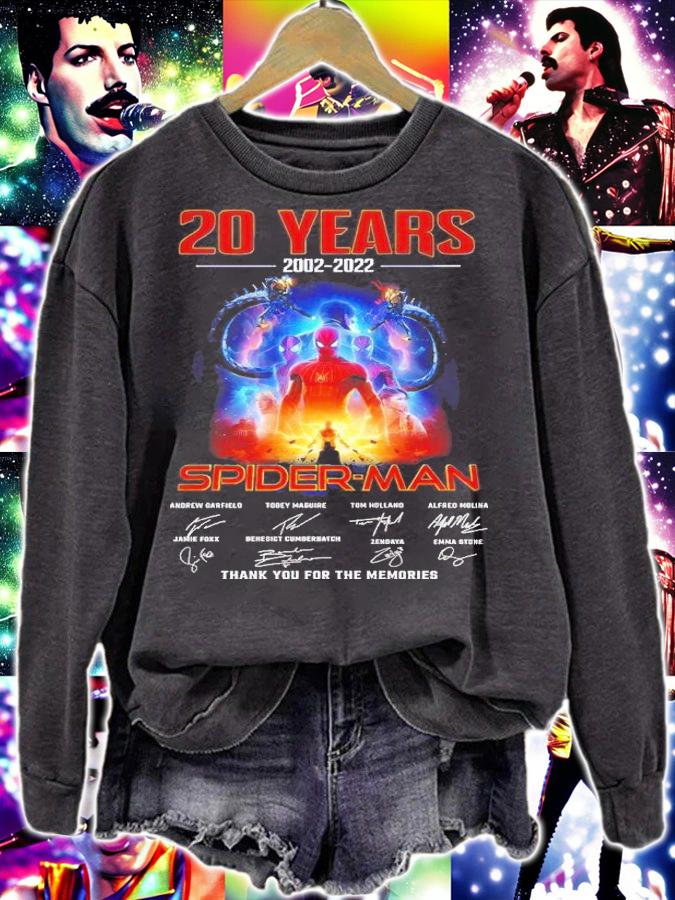 20 Years 2002-2022 Spider-man Signatures Thank You For The Memories Shirt t-shirt