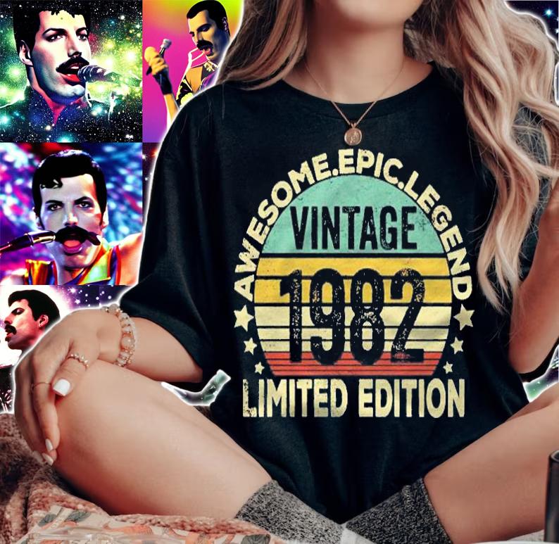 39 Years Old Retro Vintage Awesome Birthday 1982 Ver2 Shirt t-shirt woman shirt