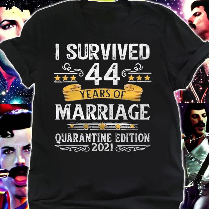 44Th Wedding Anniversary Quarantine Gift 44 Years Couples shirt t-shirt