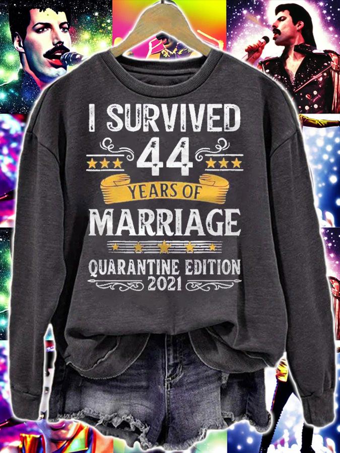 44Th Wedding Anniversary Quarantine Gift 44 Years Couples shirt t-shirt