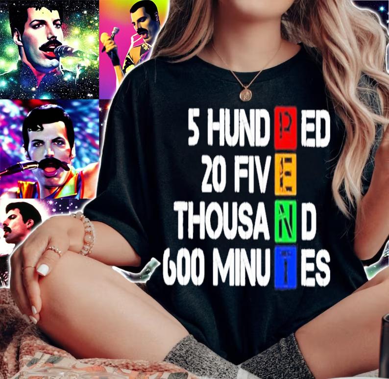 5 Hundred 20 Five Thousand 600 Minutes Shirt t-shirt