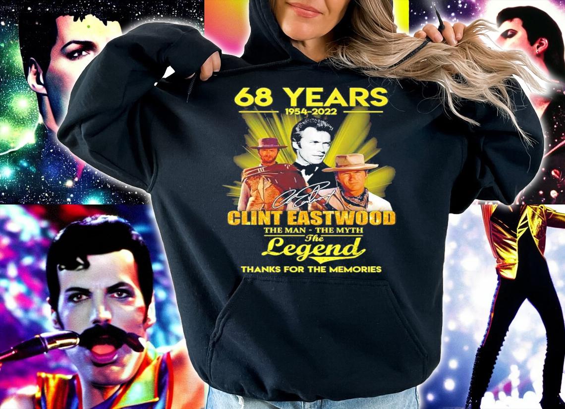 68 Years 1954-2022 Clint Eastwood The Man The Myth The Legend Signatures Thank You For The Memories Shirt t-shirt