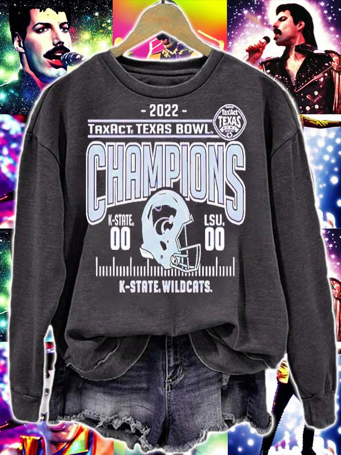 2022 Taxact Texas Bowl Champions K-State Wildcats Vs LSU Tiger Shirt t-shirt sweatshirt