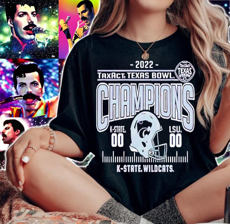 2022 Taxact Texas Bowl Champions K-State Wildcats Vs LSU Tiger Shirt t-shirt woman shirt