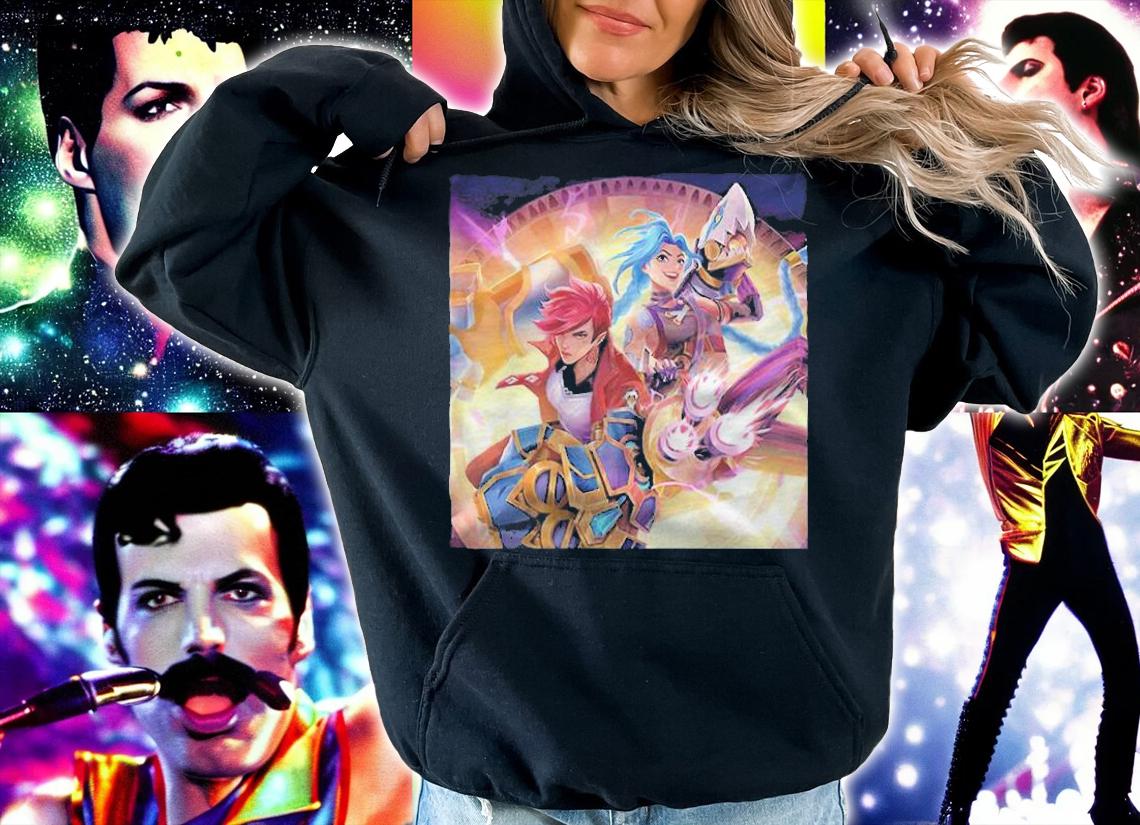 Action Jinx and Vi Arcane League of Legends T-shirt t-shirt hoodie