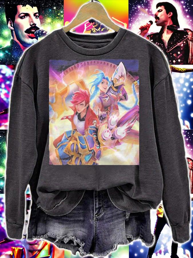 Action Jinx and Vi Arcane League of Legends T-shirt t-shirt sweatshirt