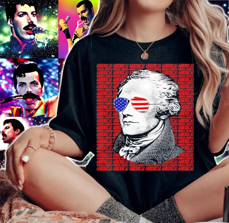 Alexander Hamilton America Patriotic Usa 4Th Of July T-Shirt t-shirt woman shirt
