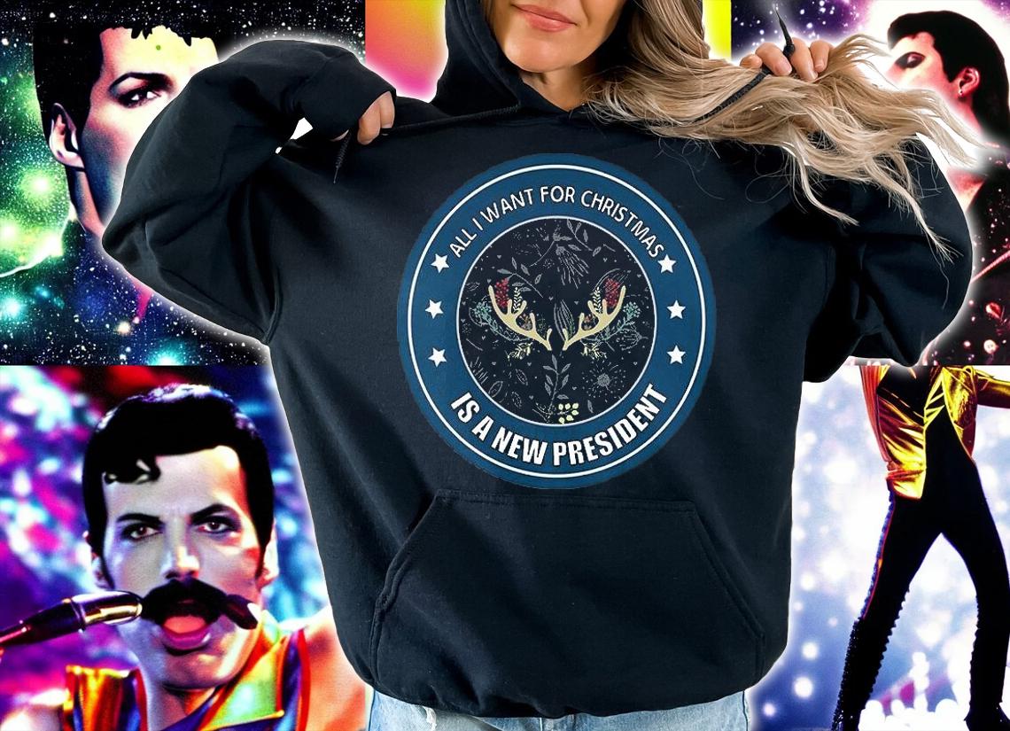 All I Want For Christmas Is A New President Reindeer Horns T-Shirt t-shirt