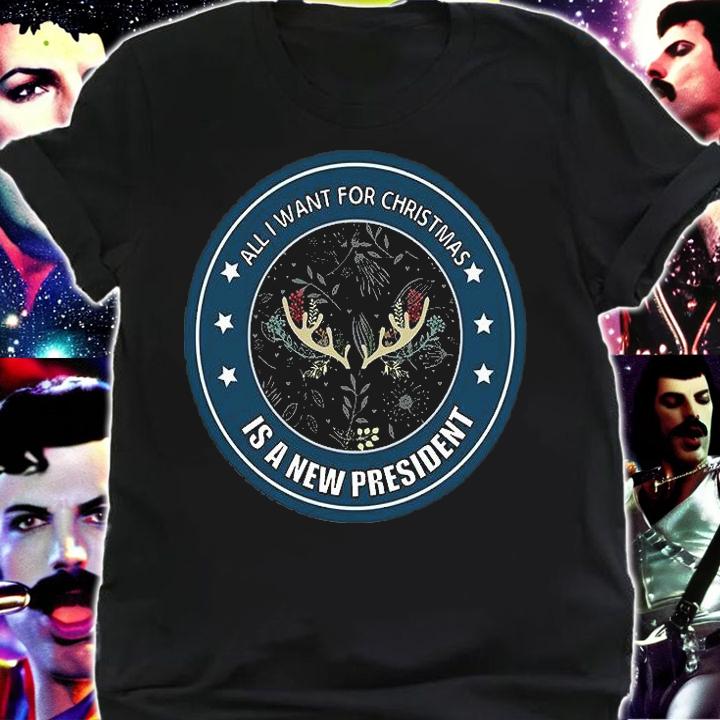 All I Want For Christmas Is A New President Reindeer Horns T-Shirt t-shirt