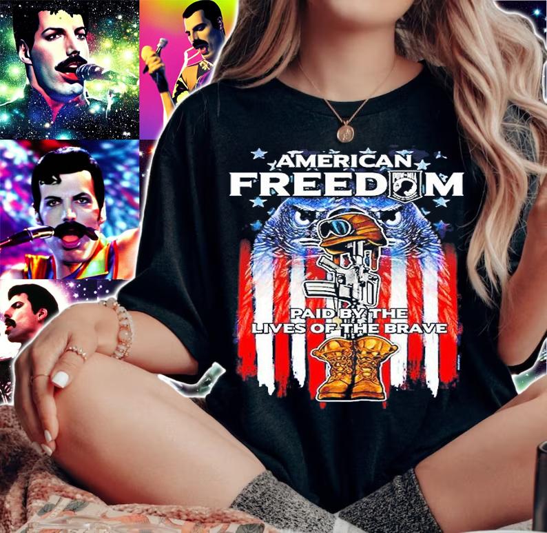 American Freedom Paid By The Lives Of The Brave T-Shirt t-shirt woman shirt