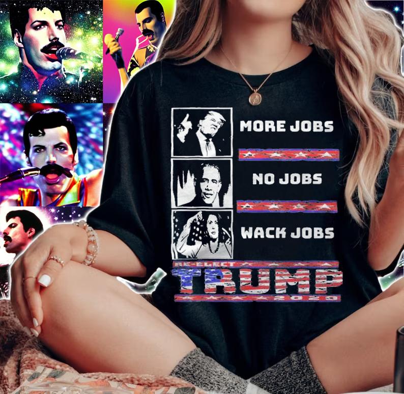 Anti Biden trump More Jobs Obama No Jobs Nancy Pelosi Wack Jobs T-Shirt t-shirt