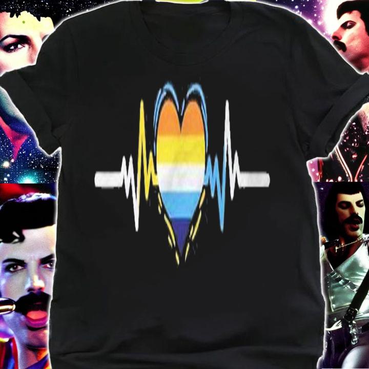Aroace Heartbeat Aroace Pride Vintage Heart Shirt t-shirt