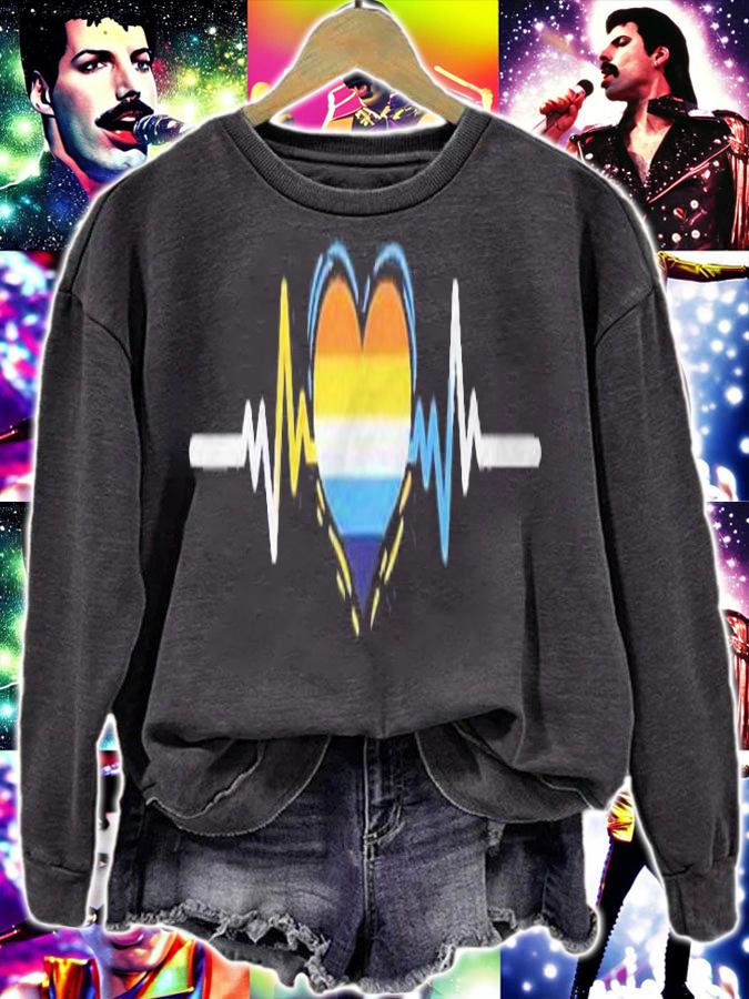 Aroace Heartbeat Aroace Pride Vintage Heart Shirt t-shirt