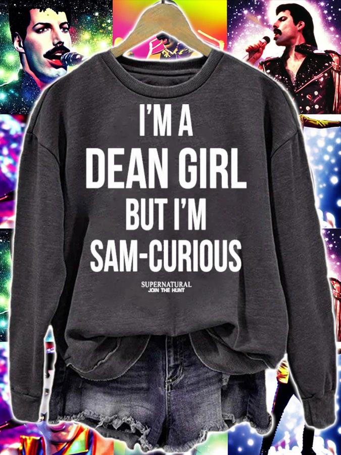 Ashley Michelle I'm A Dean Girl But I'm Sam Curious Supernatural Join The Hunt Shirt t-shirt sweatshirt