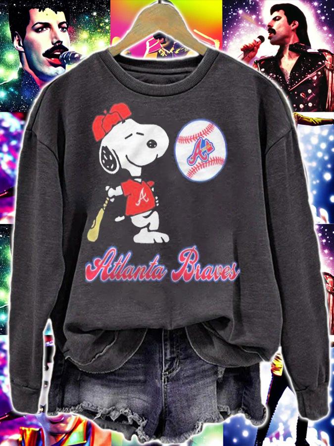 Atlanta Braves Snoopy baseball shirt t-shirt sweatshirt