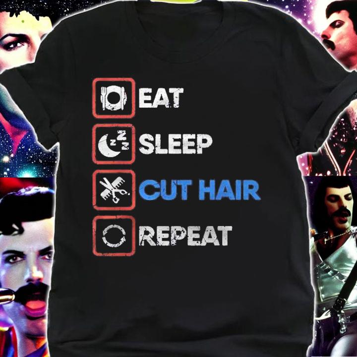 Barber Hairdresser Eat Sleep Cut Hair Repeat Barber Shirt t-shirt