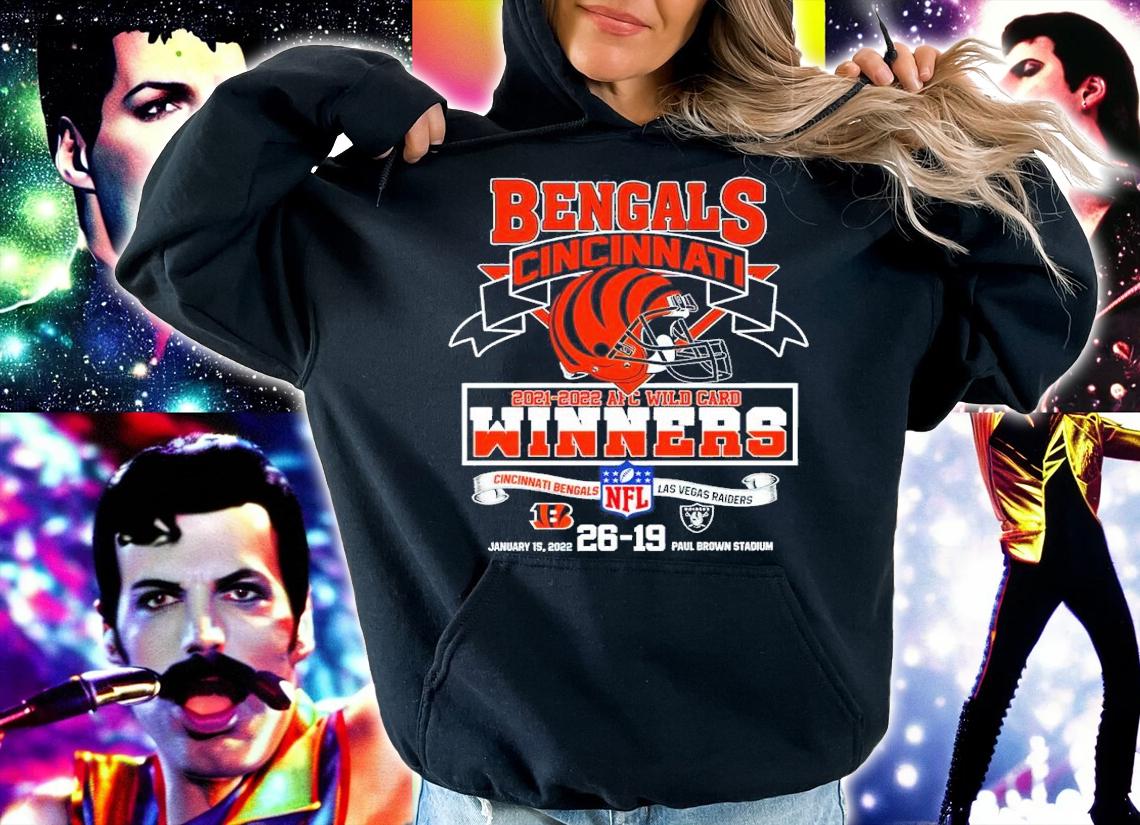 Bengals Cincinnati 2021-2022 AFC Wild Card Winners Cincinnati Bengals 26 19 Las Vegas Raiders Shirt t-shirt hoodie