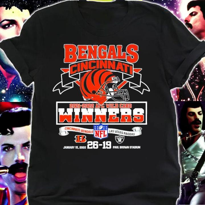 Bengals Cincinnati 2021-2022 AFC Wild Card Winners Cincinnati Bengals 26 19 Las Vegas Raiders Shirt t-shirt shirt