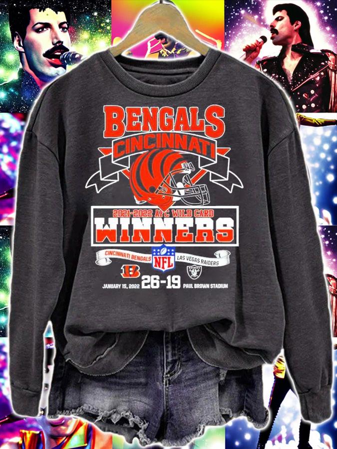 Bengals Cincinnati 2021-2022 AFC Wild Card Winners Cincinnati Bengals 26 19 Las Vegas Raiders Shirt t-shirt sweatshirt