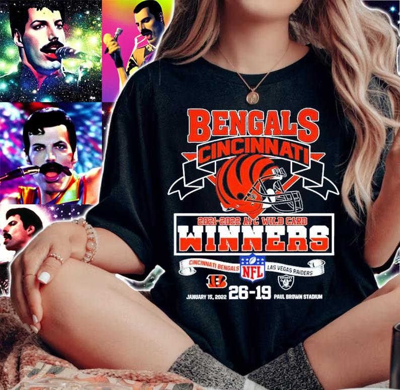 Bengals Cincinnati 2021-2022 AFC Wild Card Winners Cincinnati Bengals 26 19 Las Vegas Raiders Shirt t-shirt woman shirt