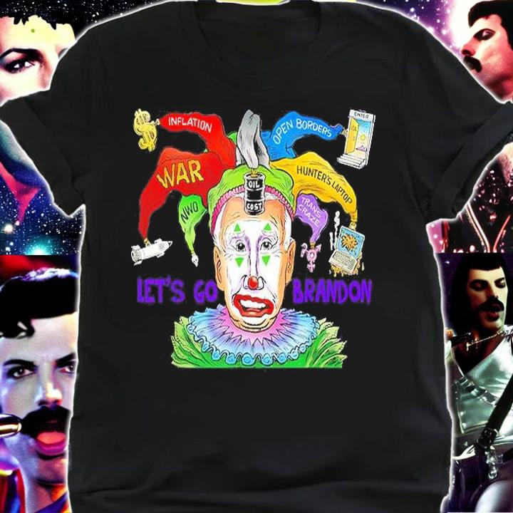 Biden Clown Inflation Open Borders War Hunters Laptop T-Shirt t-shirt shirt