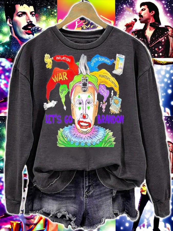 Biden Clown Inflation Open Borders War Hunters Laptop T-Shirt t-shirt sweatshirt