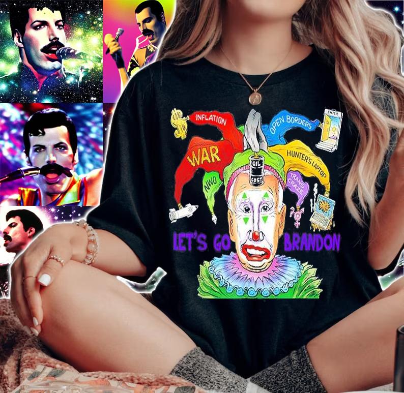 Biden Clown Inflation Open Borders War Hunters Laptop T-Shirt t-shirt woman shirt