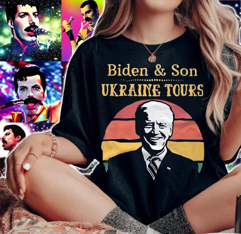 Biden & Son Ukraine Tours Joe Biden T-Shirt t-shirt woman shirt